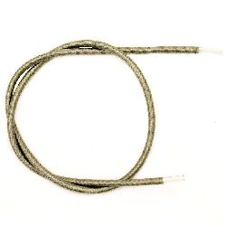 Шнур шлауфка 3 мм дупка 1.5 мм текстил зелен светло -46 см