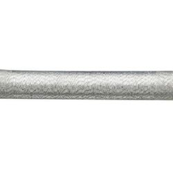Шнур шлауфка 5 мм дупка 3 мм текстил цвят сребро -46 см