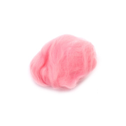 DIY Felting Wool, 100% MERINO 66S-21 Micron, Color Baby Pink - 4~5 grams