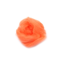 Φέλτ μαλλί 100 τοις εκατό MERINO 66S-21 micron χρώμα ροδακινί -4~5 γραμμάρια