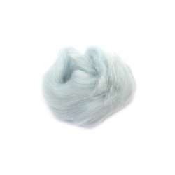 Wool for Felting 100% MERINO, 66S-21 micron, color Pale Blue - 4~5 grams