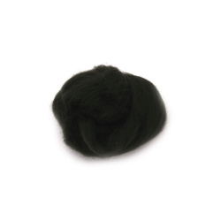 Φέλτ μαλλί 100 τοις εκατό MERINO 66S-21 micron χρώμα σκούρο δάσος -4~5 γραμμάρια