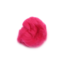 Wool for Felting 100% MERINO,  66S-21 micron / Color: Light Fuchsia - 4~5 grams