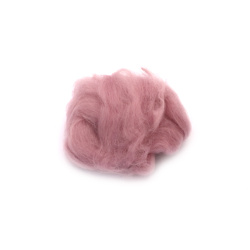 Felting Wool 100% MERINO,  66S-21 micron / Color: Rose Ash color - 4~5 grams