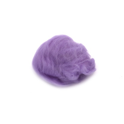 100% MERINO Felting Wool,    66S-21 micron / Color: Violet - 4~5 grams