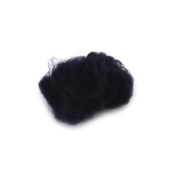 100% MERINO Felting Wool,   66S-21 micron / Color: Dark Indigo - 4~5 grams