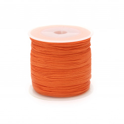 Polyester jewellery cord 1 mm orange ~ 90 meters