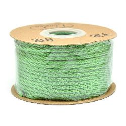 Polyester jewellery cord2 mm green -5 meters