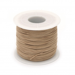 Polyester Cord for Macrame Jewelry, Beading, Craft Projects /  0.8 mm / Beige ~ 120 meters