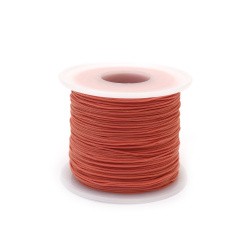 Thin Polyester Cord for Handmade Jewelry Art, Decoration, Craft Projects / 0.8 mm / Pale Pink ~ 120 meters