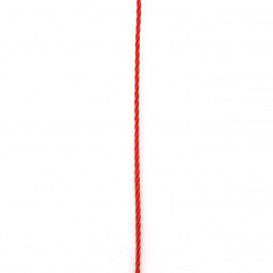 Cord polyester 1.5 mm red -5 meters