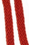 Polyester cord flat 7.5x4.5 mm red -1 meter