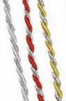 Cord polyester 2.5 mm twisted with lame Mix-1 meter
