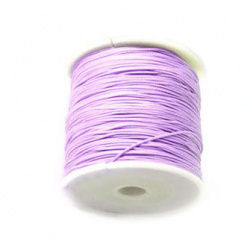 Polyester jewellery cord1 mm purple light ~ 90 meters