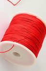 Polyester jewellery cord 1 mm red ~ 90 meters