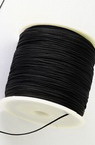 Polyester Cord for Macrame Jewelry, Weaving, Craft Projects / 1 mm / Black ~90 meters