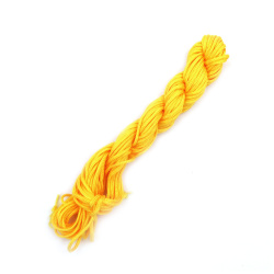 Шнур полиестер 2 мм жълт ~10 метра