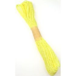 Shnur de hârtie 2 mm galben ~ 25 metri