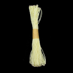 Shnur  de hârtie 2 mm crem ~ 25 metri