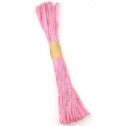 Shnur  de hârtie 2 mm roz ~ 25 metri