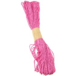 Shnur  de hârtie 2 mm roz închis ~ 25 metri