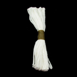 Paper cord for craft home decoration 6 ± x1 mm white ± 15 meters