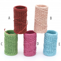 Paper cord with 2 mm wire assorted colors -30 meters