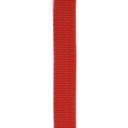Υφασμάτινη κορδέλα πολυεστέρα 25x2 mm κόκκινο -Η τιμή αφορά το ένα μέτρο