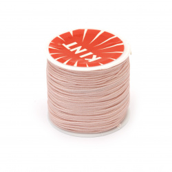 Polyester Cord / 0.8 mm / Pale Pink ~ 45 meters