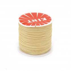 Polyester Cord for Jewelry Making / 0.8 mm / Cream ~ 45 meters