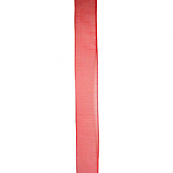 Panglica Organza 15 mm roșu ~ 45 metri