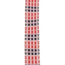 Tricolor Textile Ribbon / Width: 12 mm / White, Red, Blue - 1 meter