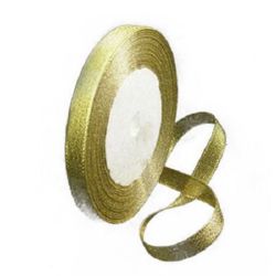 Organza ribbon for decoration 10 mm gold ~ 22 meters