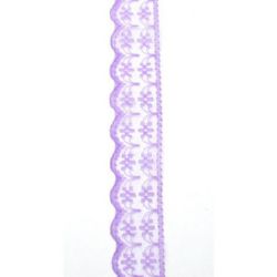 Lace Ribbon, 22mm, Purple Color, 1 meter