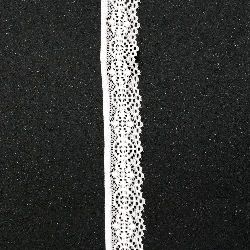Not Available Online. You can also buy at EM ART stores and at +359 884 000 893 Elastic lace ribbon 25 mm white - 1 m
