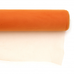 Tulle soft for decoration 48x450 cm orange