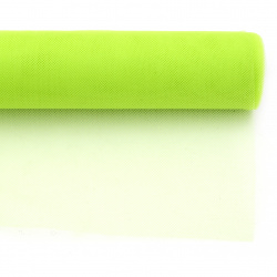 Тюл мек за декорация 48x450 см зелен светъл