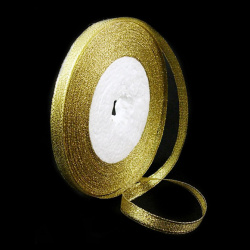 Organza ribbon 6 mm gold -22 meters