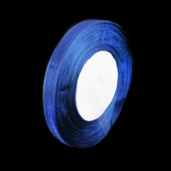 Panglică Organza 15 mm albastru închis ~ 45 metri
