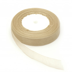 Organza ribbon 20 mm beige ~ 45 meters