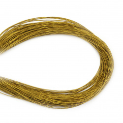 Braided Metallic Cord, Jewelry Making, DIY0.8 mm gold ~ 100 meters