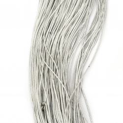 Ламе плетено 2 мм цвят сребро ~100 метра
