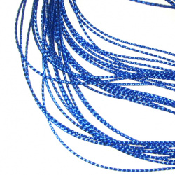Braided Metallic Cord, Jewelry Making, Gift Wrapping 0.8 mm blue -100 meters