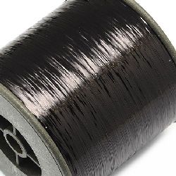 Braided Metallic Cord, Jewelry Making, DIY  0.28 mm black -90 grams ~ 8000 m