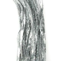 Ламе плетено 3 мм плоско сребро -330 метра