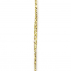 Ламе 3 мм плетено цвят злато -10 метра