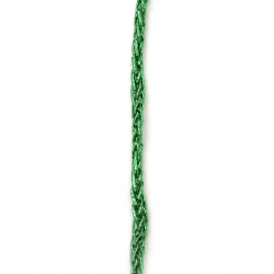 Lame 3 mm knitted green -10 meters