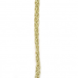 Ламе 5 мм плетено цвят злато -5 метра