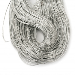 Lame knitted 1.5 mm silver ~ 100 meters