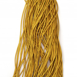 Braided Metallic Cord, Gift Wrap Craft String 2 mm color gold dark ~ 100 meters